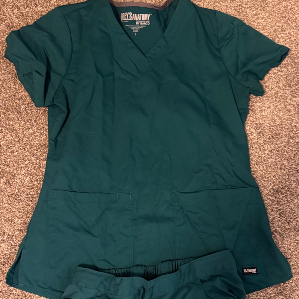 Grey's Anatomy Dark Green Scrub Set